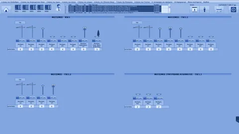 SCADA WinCC: έλεγχος φωτισμού ανά κεντρικό και τοπικό σταθμό